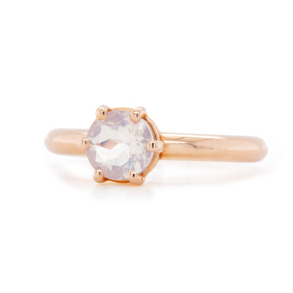 The Oregon Opal Solitaire (Ready to ship in size 6.75)