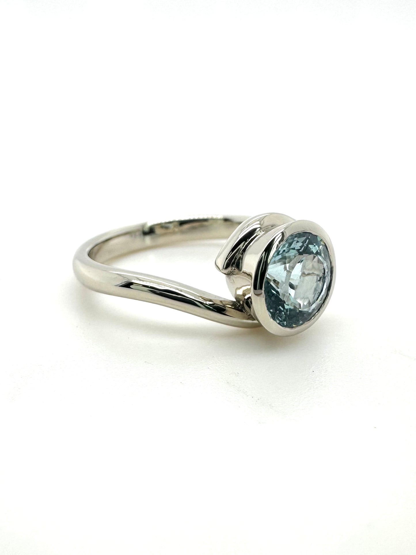 The Aquamarine Embrace Full Bezel (Ready to ship in size 5.75)