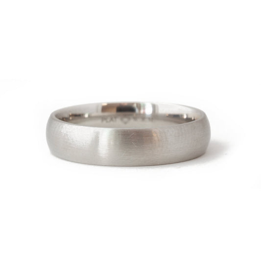 The Classic Band (Ready to ship in 5mm width platinum size 9.5) - W.R. Metalarts