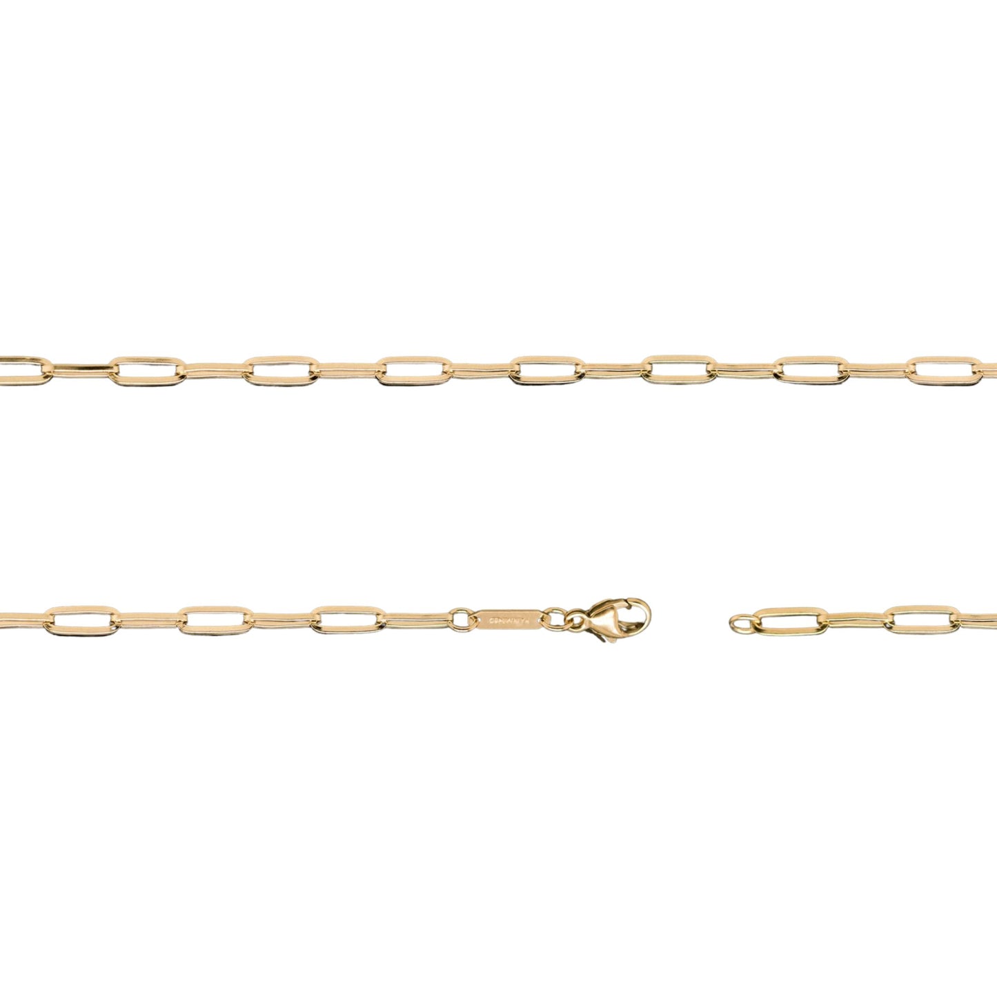 2.9mm x 8.3mm Flat Paper Clip Chain in 14K Fairmined Gold - W.R. Metalarts