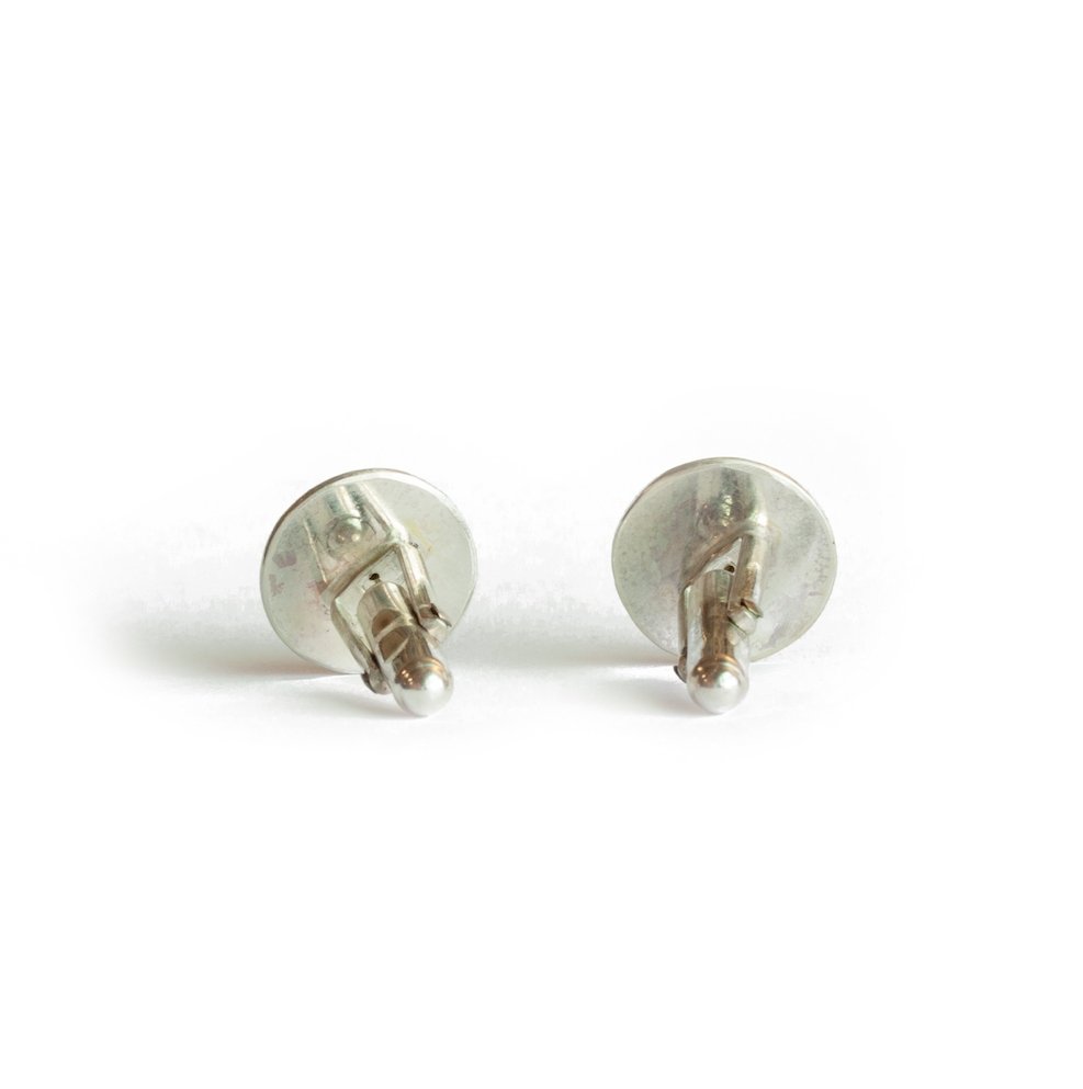 The Black Spinel Compass Cufflinks - W.R. Metalarts