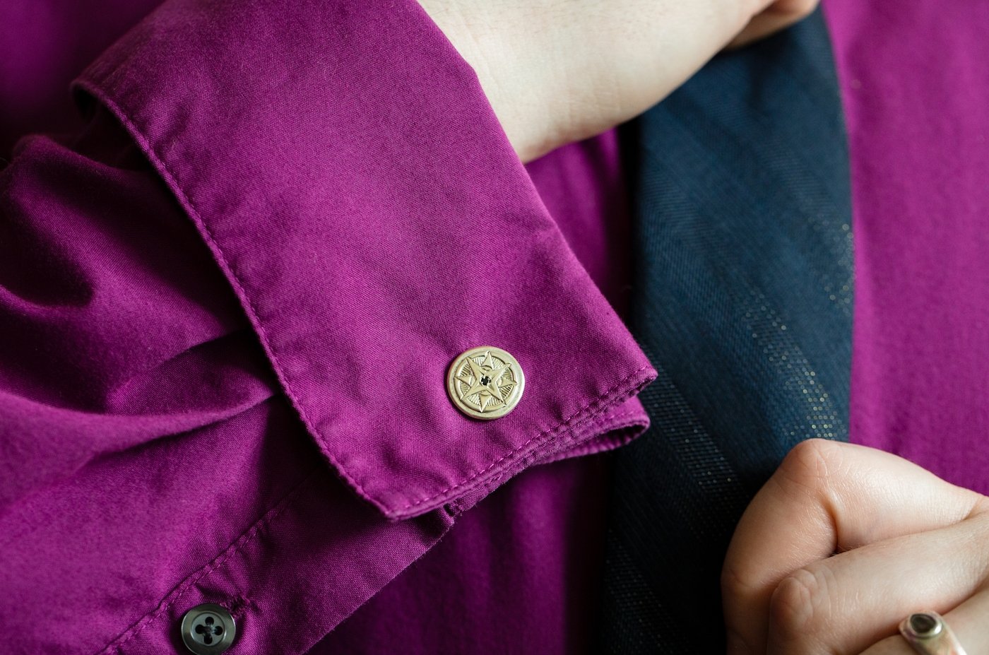 The Black Spinel Compass Cufflinks - W.R. Metalarts