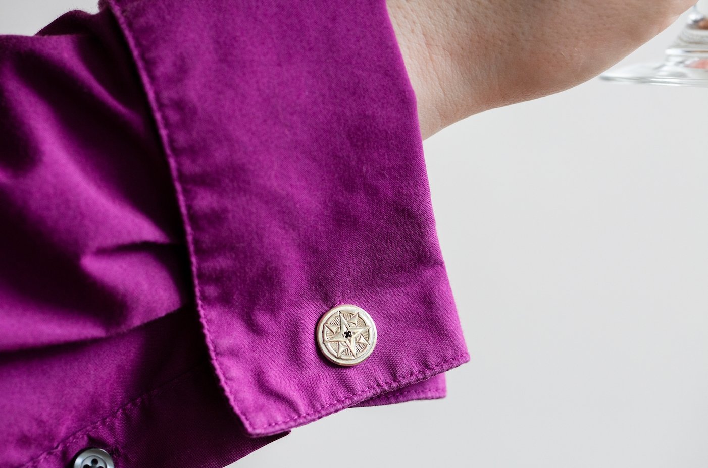 The Black Spinel Compass Cufflinks - W.R. Metalarts