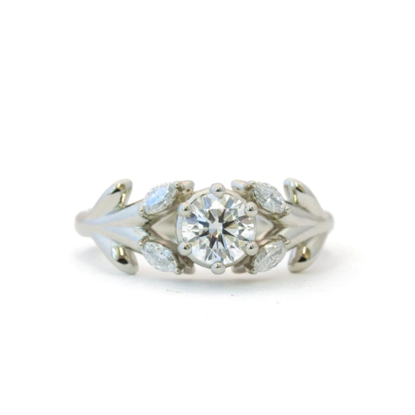 The Diamond Olive Branch Ring - W.R. Metalarts