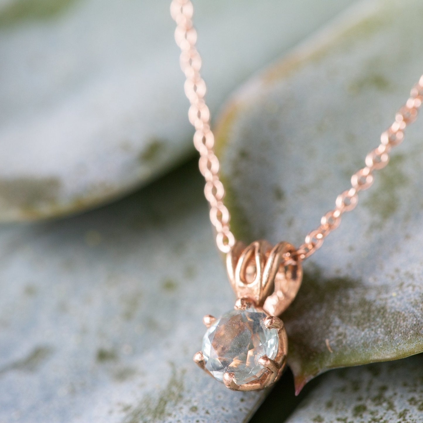 The Maine Aquamarine Pendant - W.R. Metalarts