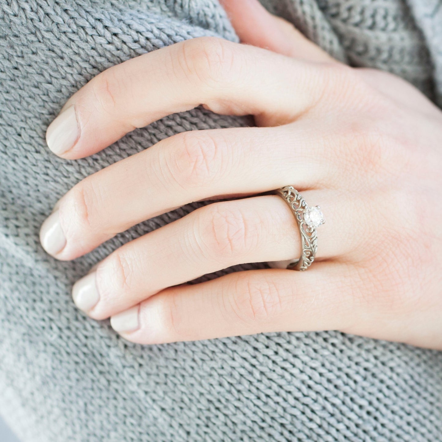 The Modern Vintage Botanical Ring - W.R. Metalarts