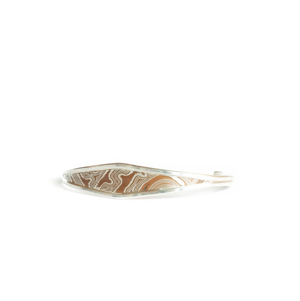 The Mokume Topography Cuff - W.R. Metalarts