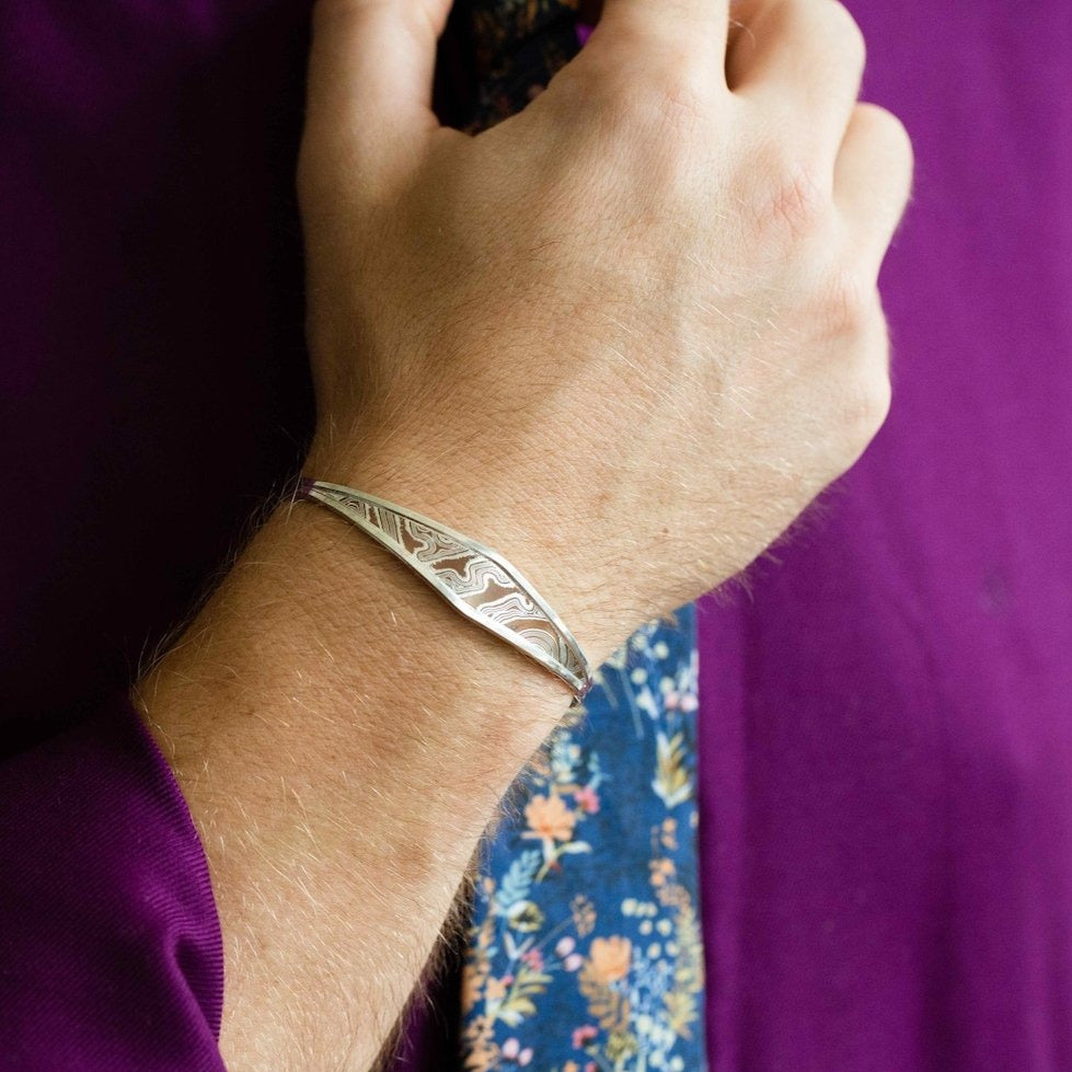 The Mokume Topography Cuff - W.R. Metalarts