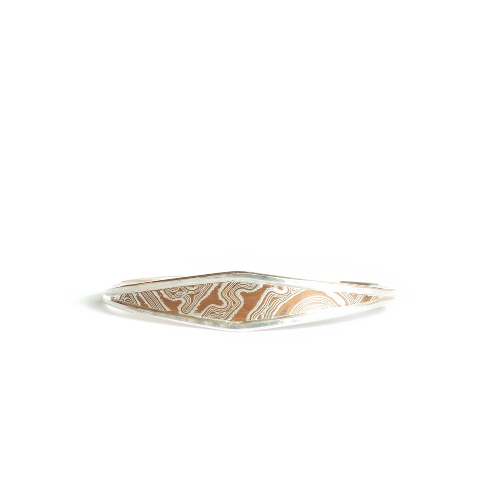 The Mokume Topography Cuff - W.R. Metalarts