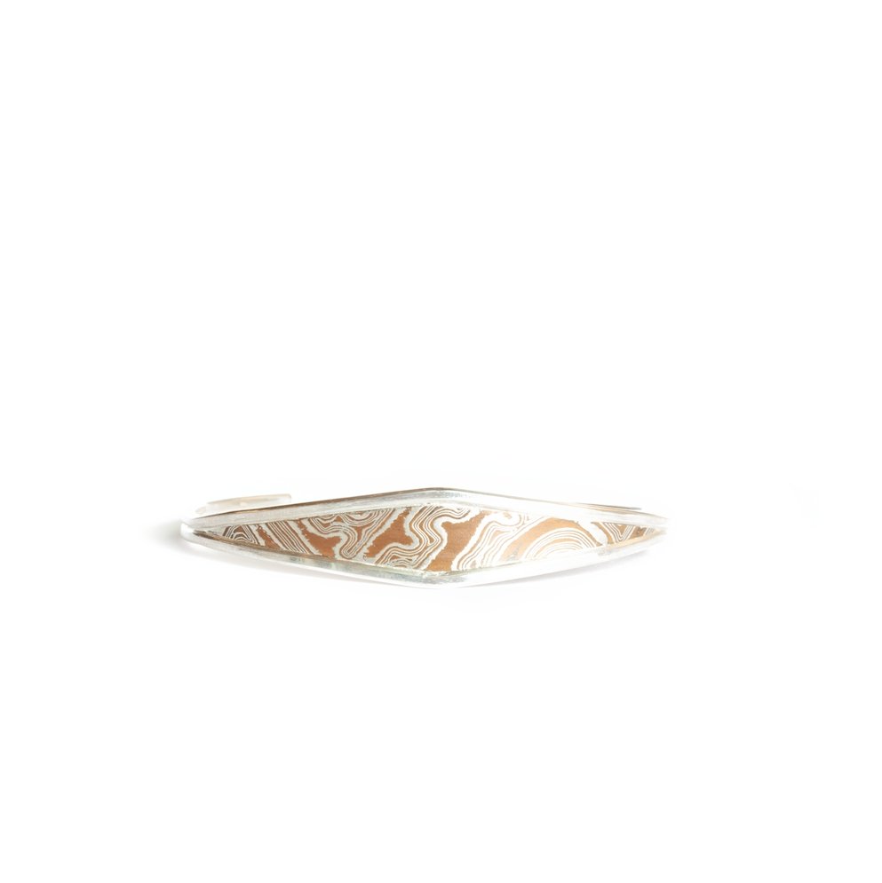 The Mokume Topography Cuff - W.R. Metalarts
