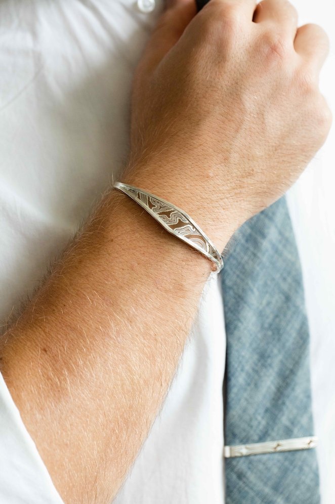 The Mokume Topography Cuff - W.R. Metalarts