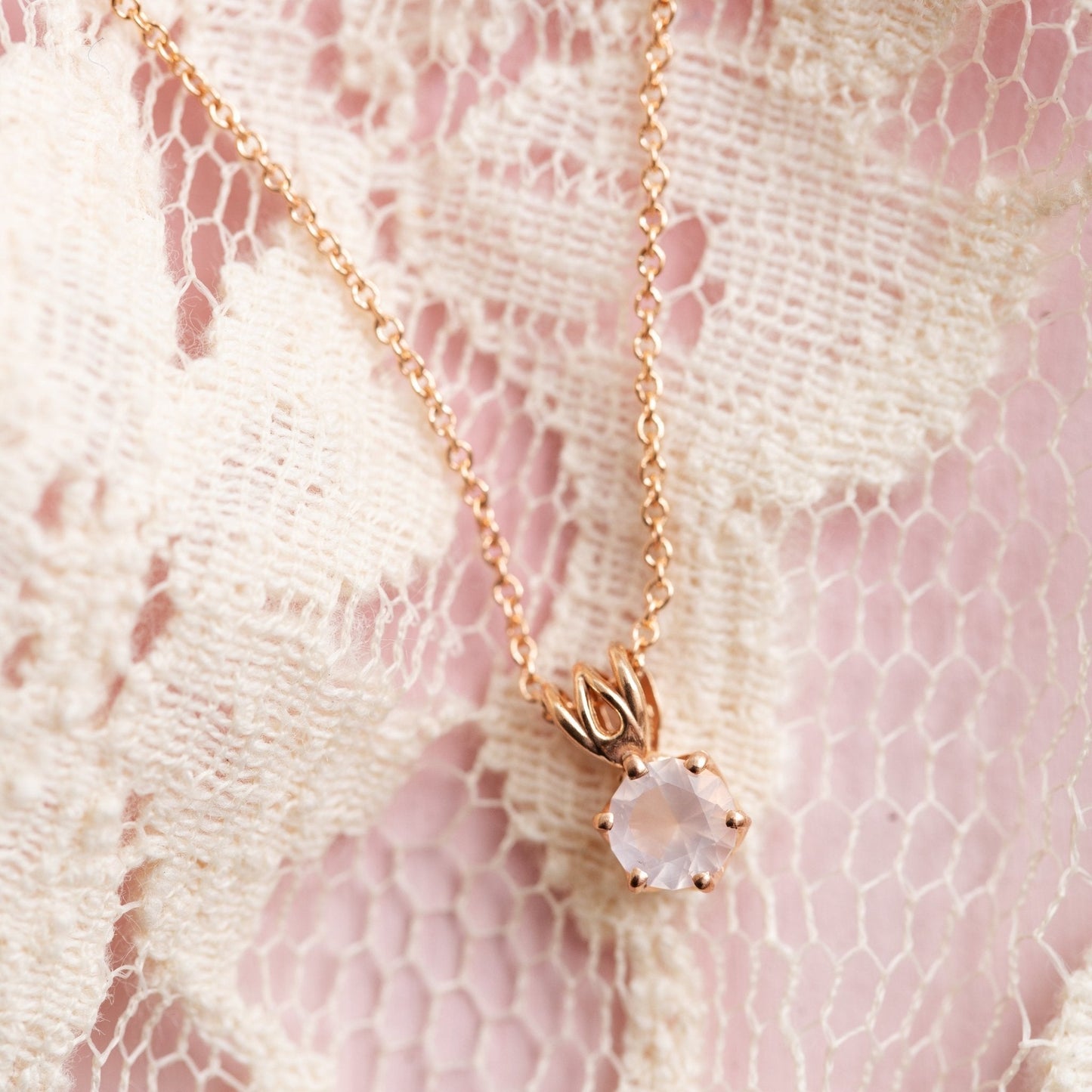 The South Dakota Rose Quartz Pendant - W.R. Metalarts