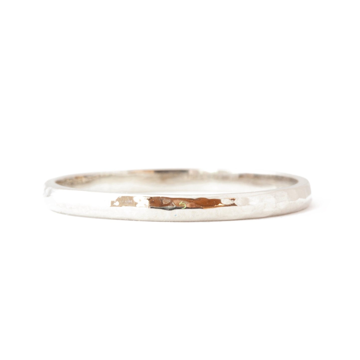 The White Gold Hammered Band - W.R. Metalarts