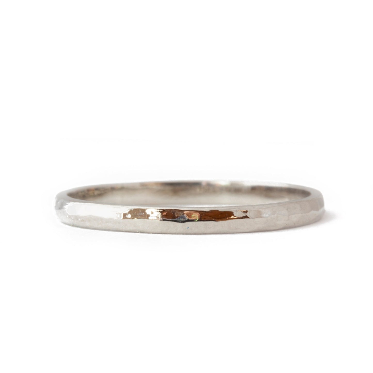 The White Gold Hammered Band - W.R. Metalarts