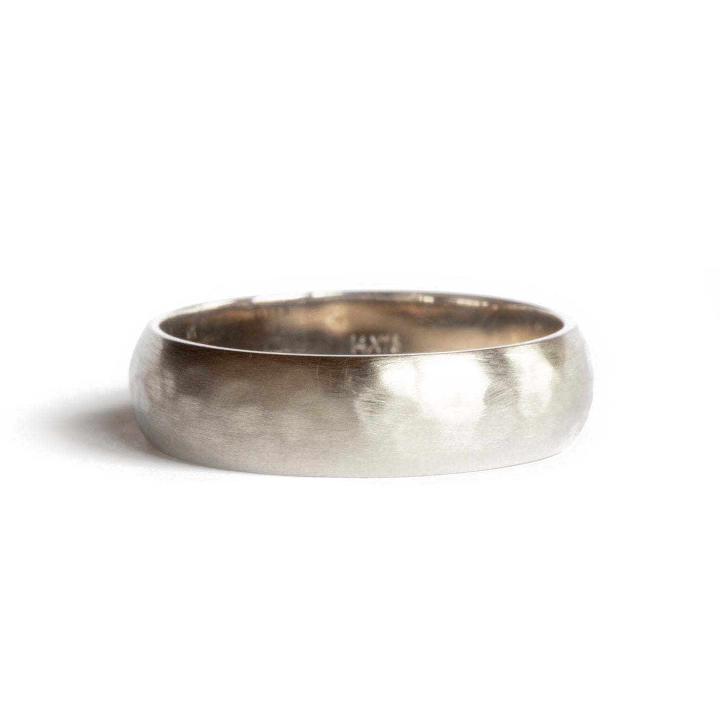 The White Gold Hammered Band - W.R. Metalarts