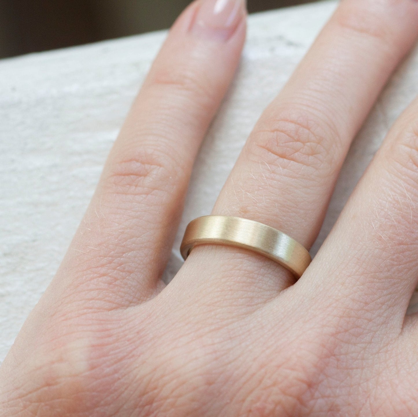 The Yellow Gold Band (Flat Profile) - W.R. Metalarts