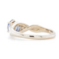 The Fairmined Sri Lankan Sapphire and Diamond Three-Stone Twist Ring (Ready to ship in size 6.25)