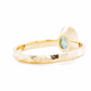 The Fairmined Low Set Oval Montana Sapphire Carved Solitaire (Ready to ship in size 7)