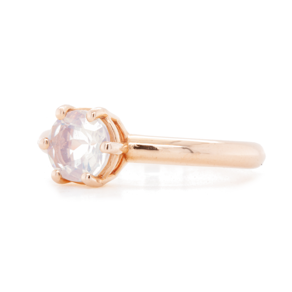 The Oregon Opal Solitaire (Ready to ship in size 6.75)