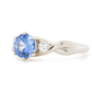 The Fairmined Sri Lankan Sapphire and Diamond Three-Stone Twist Ring (Ready to ship in size 6.25)