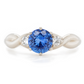 The Fairmined Sri Lankan Sapphire and Diamond Three-Stone Twist Ring (Ready to ship in size 6.25)
