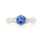 The Fairmined Sri Lankan Sapphire and Diamond Three-Stone Twist Ring (Ready to ship in size 6.25)
