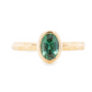 The Fairmined Low Set Oval Montana Sapphire Carved Solitaire (Ready to ship in size 7)