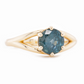 The Fairmined Split Shank MOYO Sapphire Solitaire (Ready to ship in size 6.5)