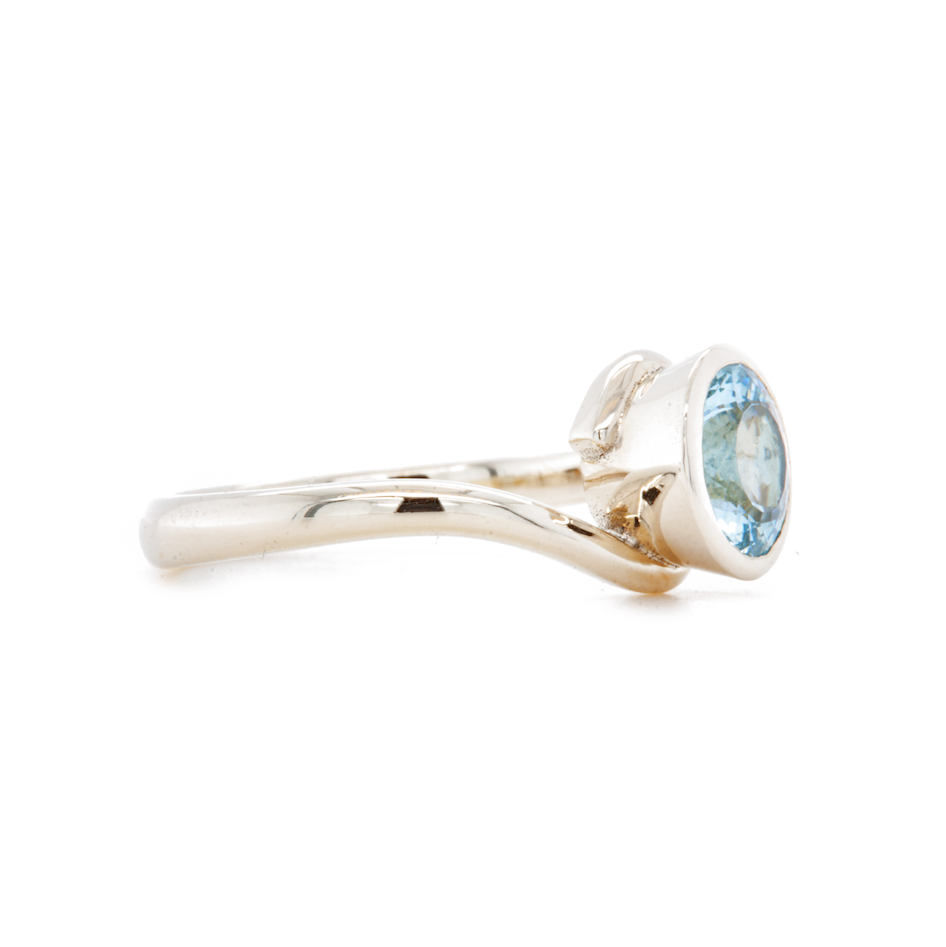 The Aquamarine Embrace Full Bezel (Ready to ship in size 5.75)