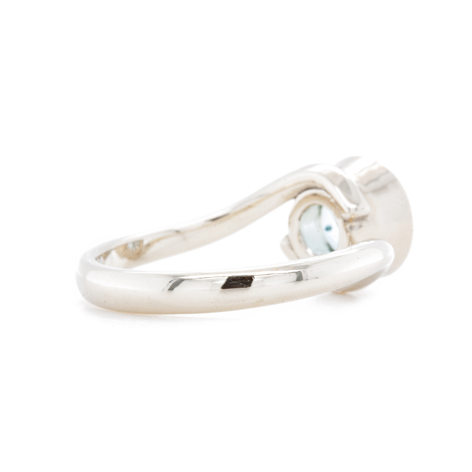 The Aquamarine Embrace Full Bezel (Ready to ship in size 5.75)
