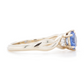 The Fairmined Sri Lankan Sapphire and Diamond Three-Stone Twist Ring (Ready to ship in size 6.25)