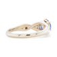 The Fairmined Sri Lankan Sapphire and Diamond Three-Stone Twist Ring (Ready to ship in size 6.25)
