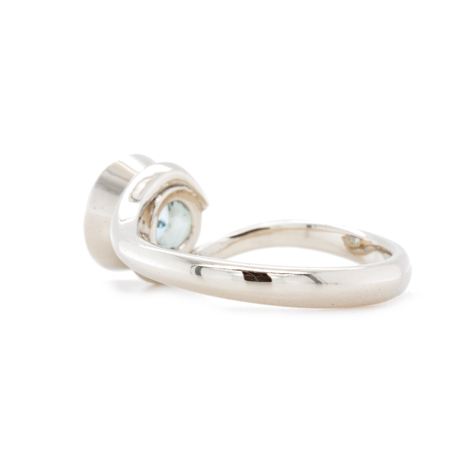 The Aquamarine Embrace Full Bezel (Ready to ship in size 5.75)