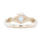 The Fairmined Sri Lankan Sapphire and Diamond Three-Stone Twist Ring (Ready to ship in size 6.25)