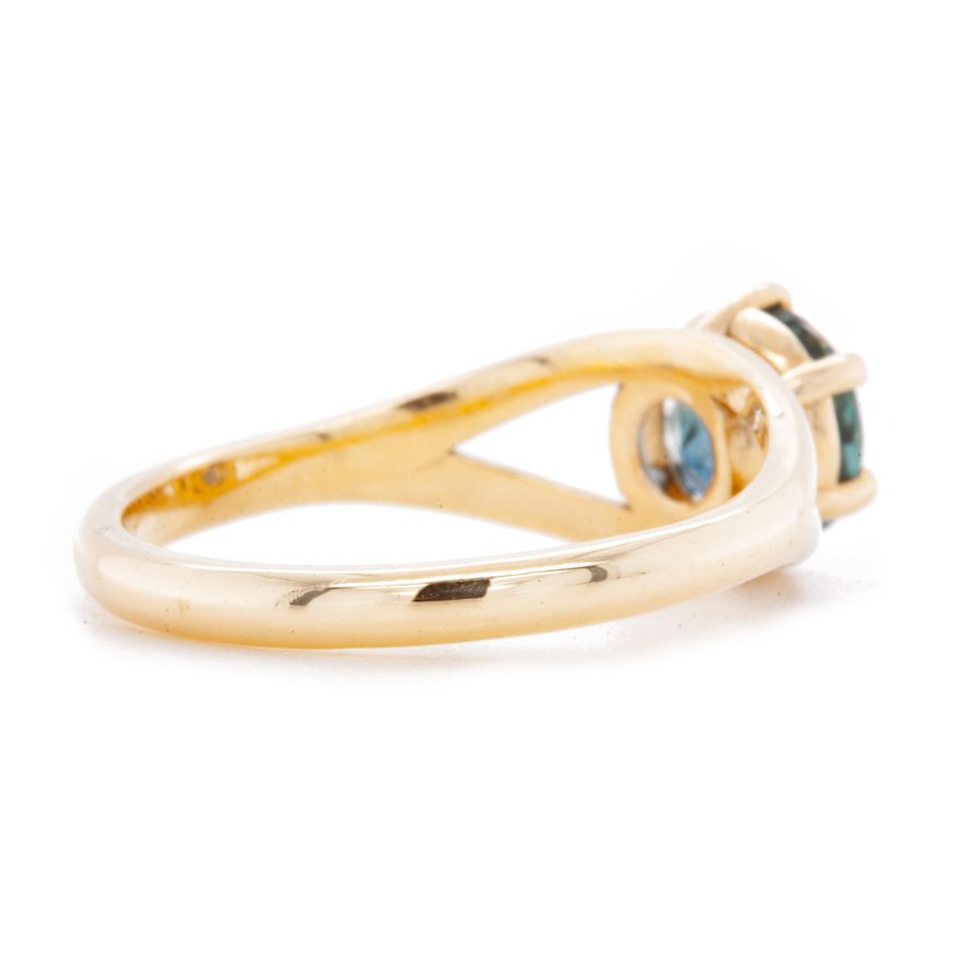 The Fairmined Split Shank MOYO Sapphire Solitaire (Ready to ship in size 6.5)