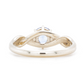 The Fairmined Sri Lankan Sapphire and Diamond Three-Stone Twist Ring (Ready to ship in size 6.25)