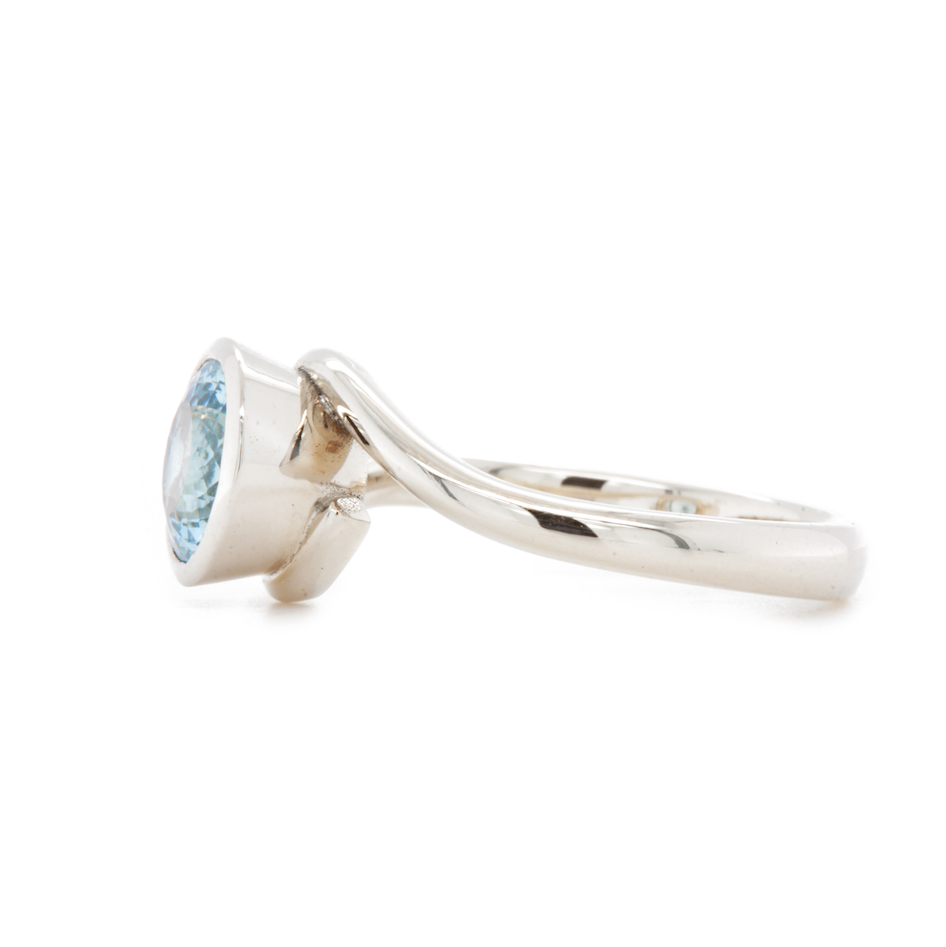 The Aquamarine Embrace Full Bezel (Ready to ship in size 5.75)