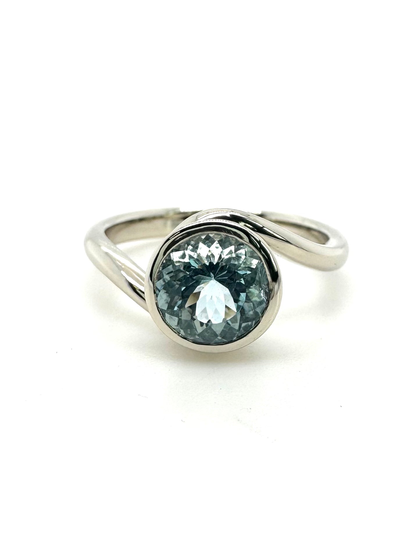 The Aquamarine Embrace Full Bezel (Ready to ship in size 5.75)