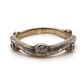 The Notched Mokume Gane White Gold Strata Band Diamonds (Ready to ship in 2.25mm - 3.5mm width size 6)