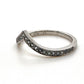 The Montana Sapphire Pointed Pavé Band (Ready to ship in size )