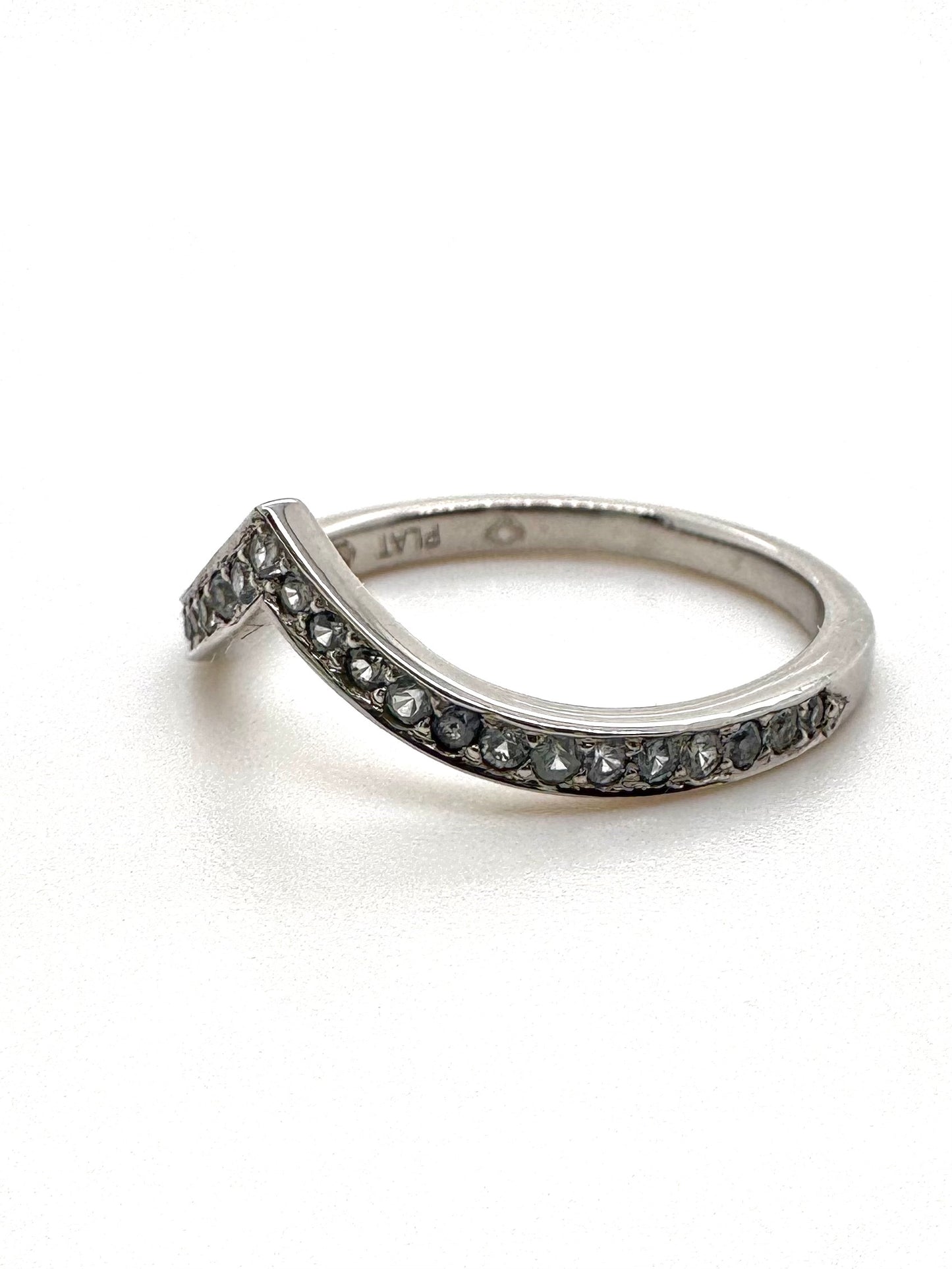 The Montana Sapphire Pointed Pavé Band (Ready to ship in size )