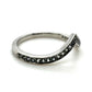 The Montana Sapphire Pointed Pavé Band (Ready to ship in size )