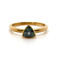 The Montana Sapphire Trillion-Cut Carved Solitaire (Ready to ship in size 7)