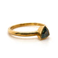 The Montana Sapphire Trillion-Cut Carved Solitaire (Ready to ship in size 7)