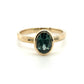 The Fairmined Low Set Oval Montana Sapphire Carved Solitaire (Ready to ship in size 7)