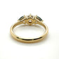 The Fairmined Diamond and Montana Sapphire Three-Stone Ring (Ready to ship in size 6.75)