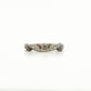 The Notched Mokume Gane White Gold Strata Band Diamonds (Ready to ship in 2.25mm - 3.5mm width size 6)