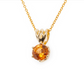 The Quebec Garnet Pendant Yellow Gold