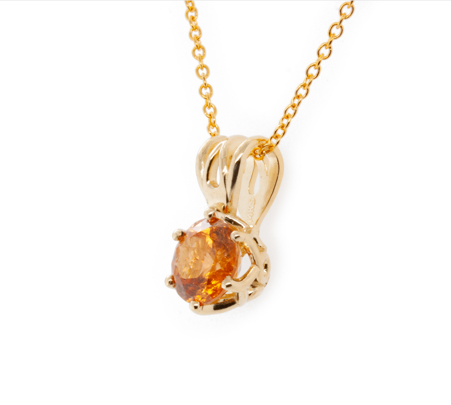 The Quebec Garnet Pendant Yellow Gold