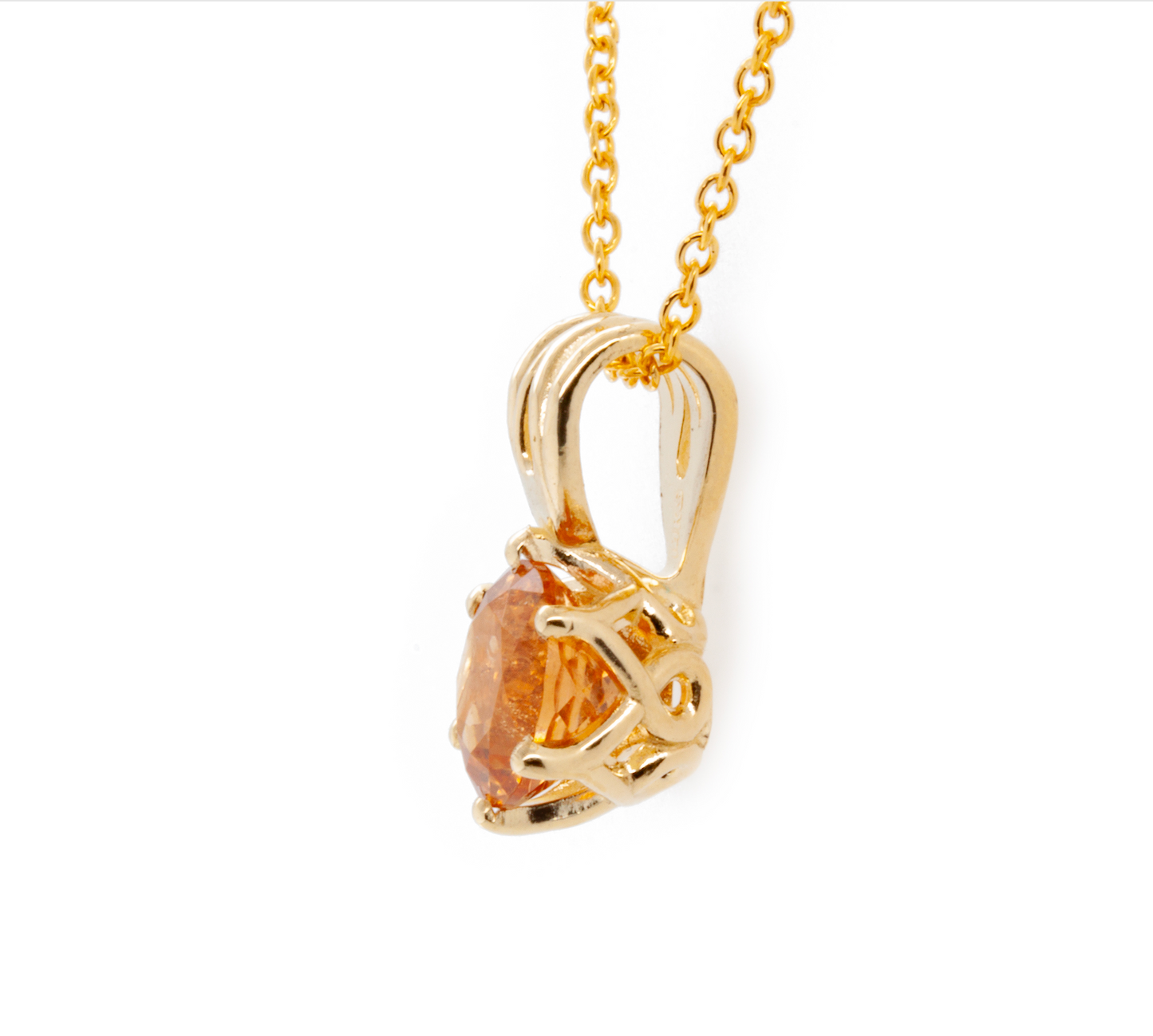 The Quebec Garnet Pendant Yellow Gold